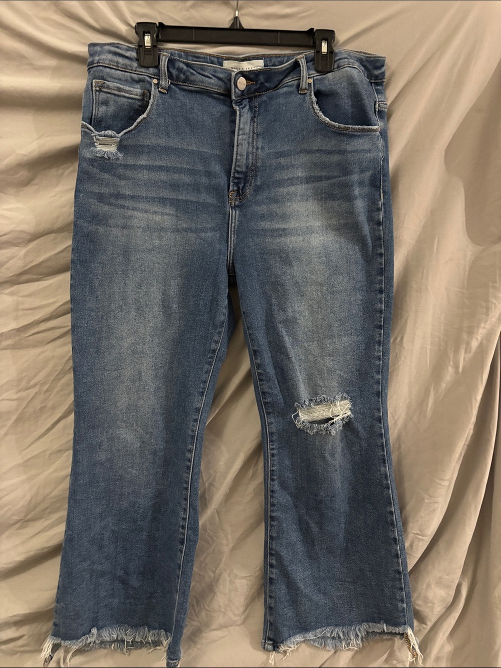 Risen Jeans High-Rise Distressed Ankle Jeans size 1XL